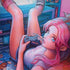 Pink Hair Anime Gamer Girl by Ivy Dolamore MacBook Skins